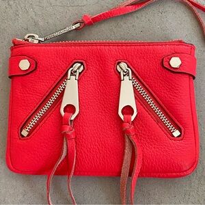 Rebecca Minkoff moto pouch in dragon fruit